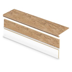 Bow River Hickory/Honeysuckle Ok/Southport 47in.Lx12.15in.Wx1.69in.T Vinyl Stair Tread and Reversible Riser Kit