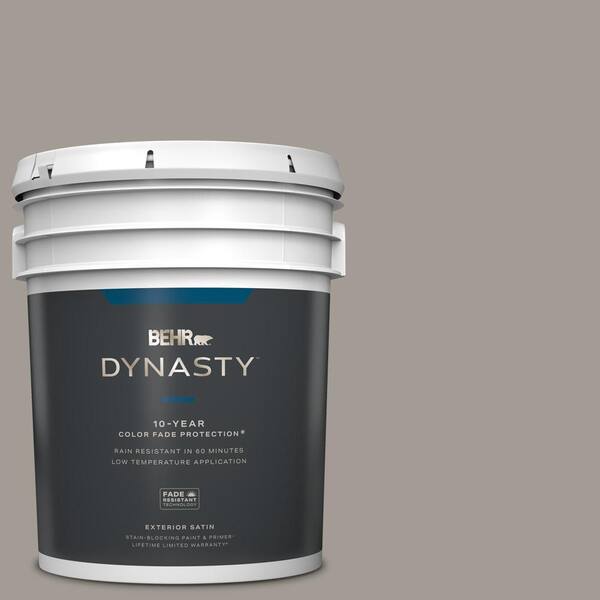 BEHR DYNASTY 5 Gal. #PPU18-15 Fashion Gray Satin Enamel Exterior Stain ...