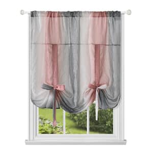 Ombre 50 in. W x 63 in. L Polyester Light Filtering Window Panel in Blush