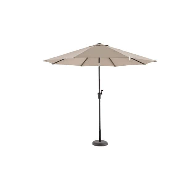 9 ft. Aluminum Market Crank and Tilt Patio Umbrella in Riverbed Tan