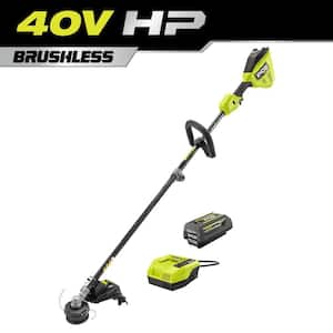 40V HP Brushless 16 in. Cordless Carbon Fiber Shaft Attachment Capable String Trimmer with 4.0 Ah Battery and Charger