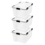 62 Qt. WEATHERTIGHT Storage Box in Clear (3-Pack)