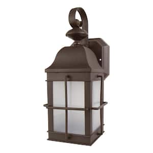 Sedona 1-Light Bronze LED Outdoor Wall Lantern Sconce (1-Pack)