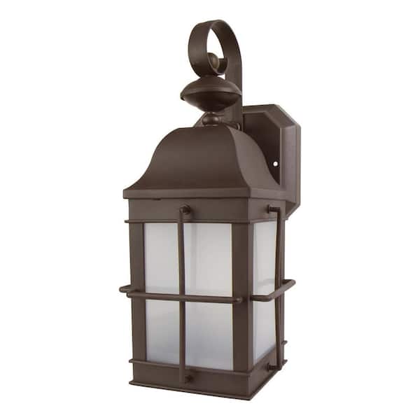 SOLUS Sedona 1-Light Bronze LED Outdoor Wall Lantern Sconce (1-Pack)