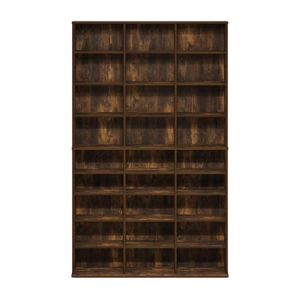 Afted rack 本棚 900x350x900mm Furinno JAYA Amber Pine 24-Shelf Multimedia Media Storage Tower