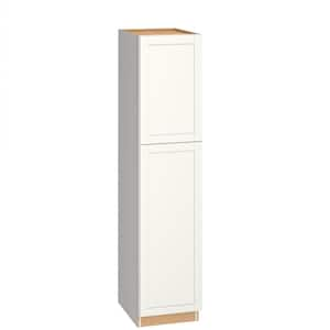 Westfield Feather White Shaker Stock Assembled Pantry Cabinet (18 in. W x 23.75 in. D x 84 in. H)