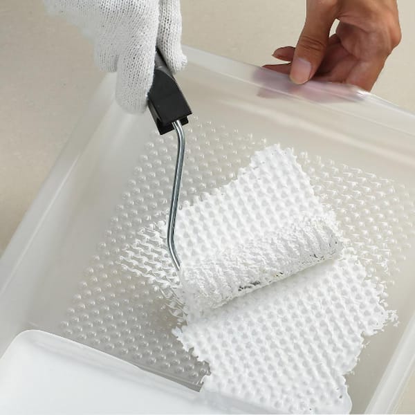 KEILEOHO 24 Pcs Paint Tray Liner Small for 4 inch Rollers Disposable Liners Roller Plastic Pan Trays Deep Ribbed Textured Well at MechanicSurplus.com 1