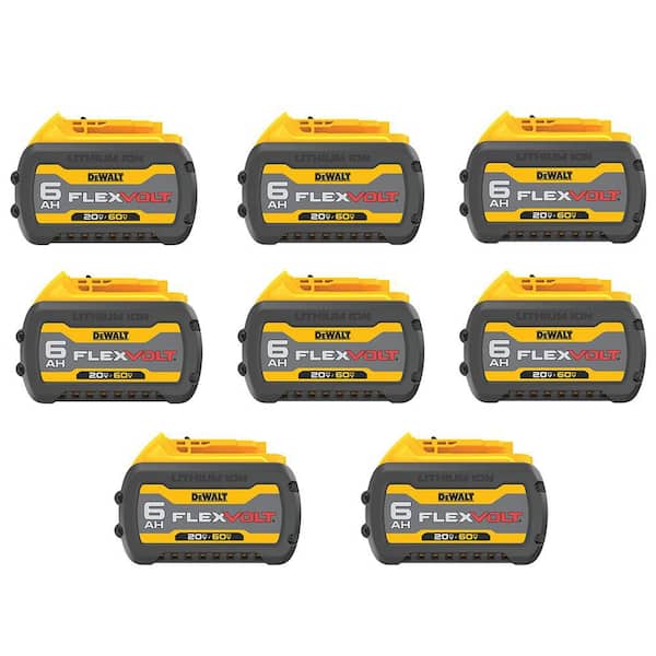 FLEXVOLT 20V/60V MAX Lithium-Ion 6.0Ah Battery (8 Pack)