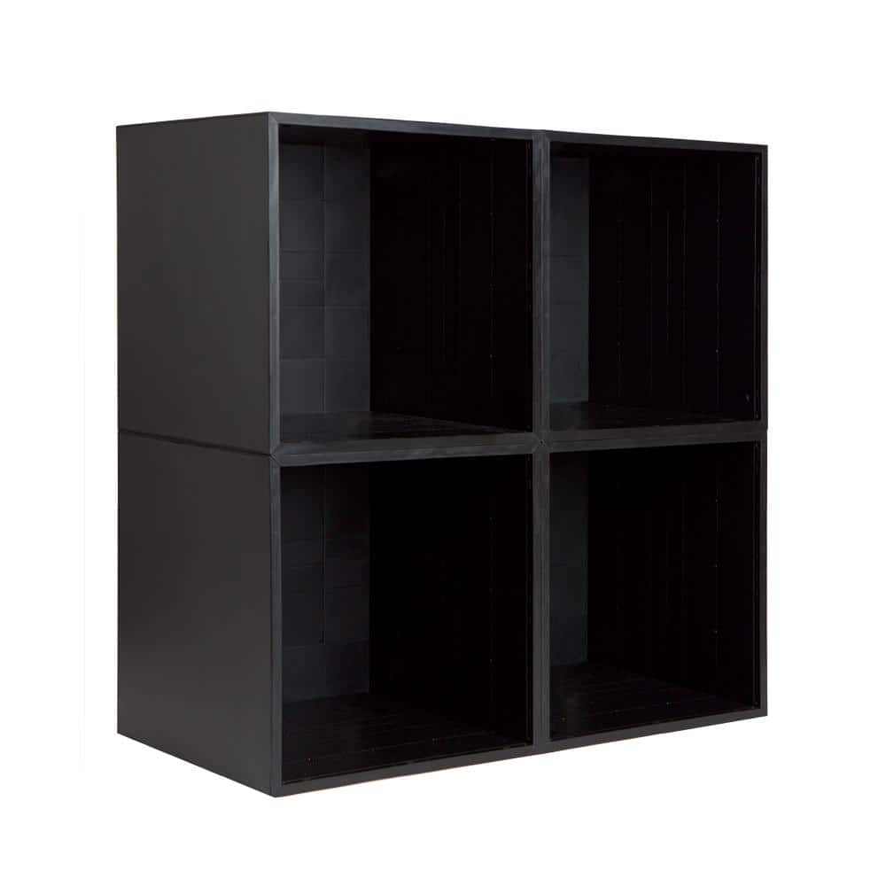 Black 4-Cube Storage Organizer