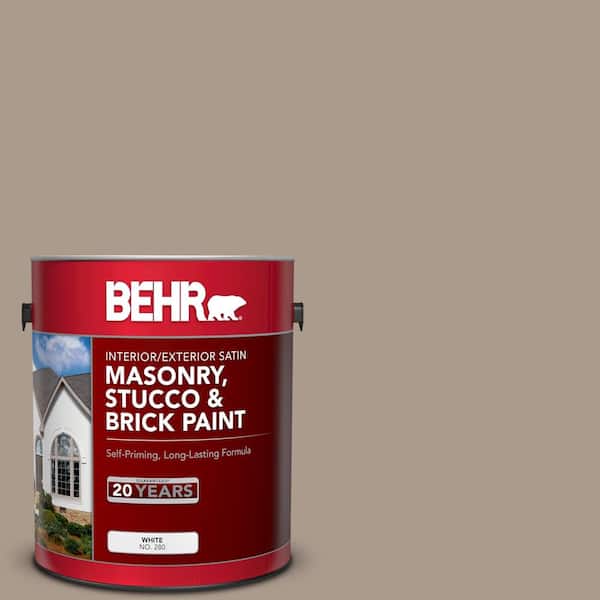BEHR 1 gal. #N210-4 Espresso Martini Satin Interior/Exterior Masonry, Stucco and Brick Paint