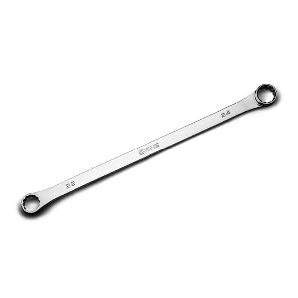 Capri Tools 22 mm x 24 mm 0-Degree Offset Extra-Long Box End Wrench