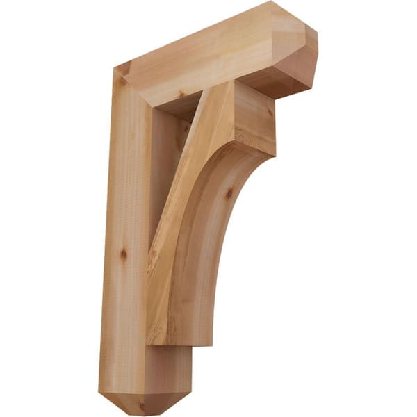 Ekena Millwork 5.5 in. x 34 in. x 22 in. Western Red Cedar Westlake Craftsman Smooth Bracket