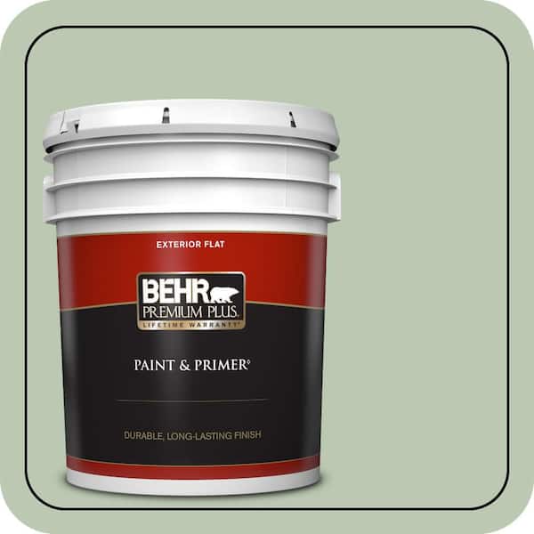BEHR PREMIUM PLUS 5 gal. #440E-3 Topiary Tint Flat Exterior Paint & Primer