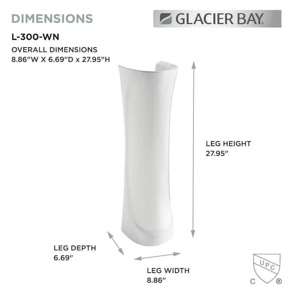 Glacier Bay Shelburne/Petite 6.69 in. D x 8.86 in. W Round