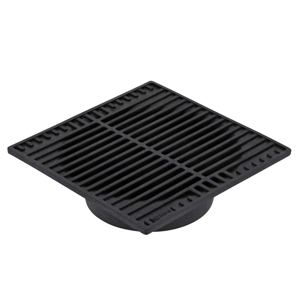 NDS 9 in. Plastic Square Drainage Grate in Black 970 - The Home Depot