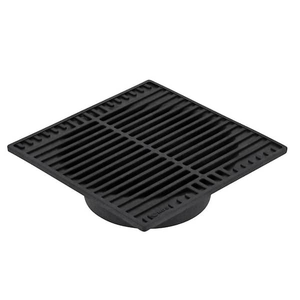 NDS 9 in. Plastic Square Drainage Grate in Black