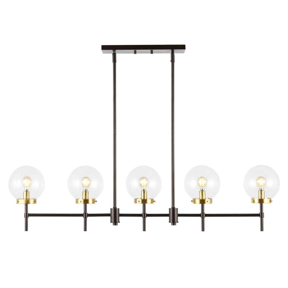 Mylah 5-Light Oil Rubbed Bronze Glass Globe Pendant