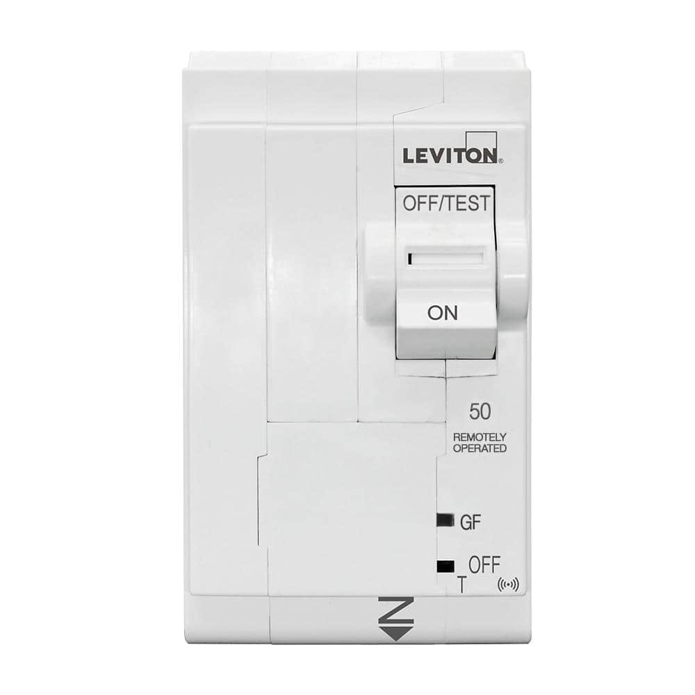 Leviton 2nd Gen 2-Pole 50 Amp GFCI Smart Circuit Breaker, 120/240-Volt and 120/208-Volt, 10kA Interrupt Rating, Thermal Magnetic