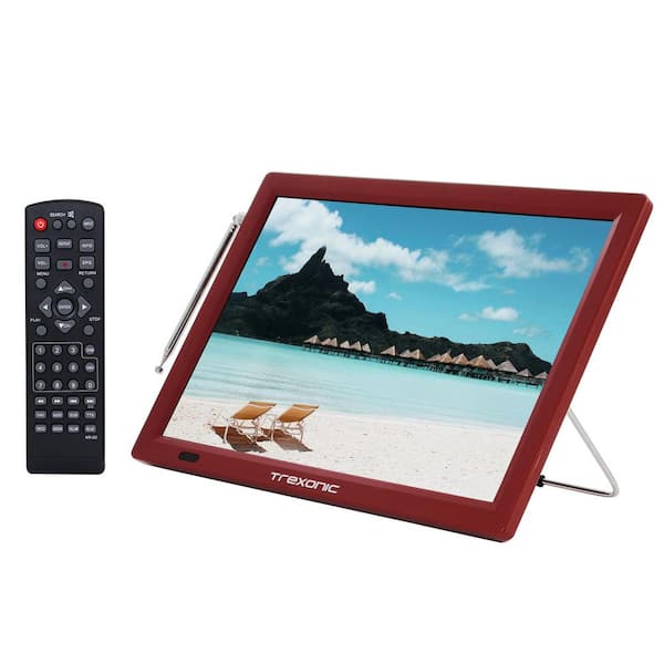 Portable Rechargeable 14 Inch LED TV with HDMI, SD/MMC, USB, VGA, AV In/Out and Built-in Digital Tuner