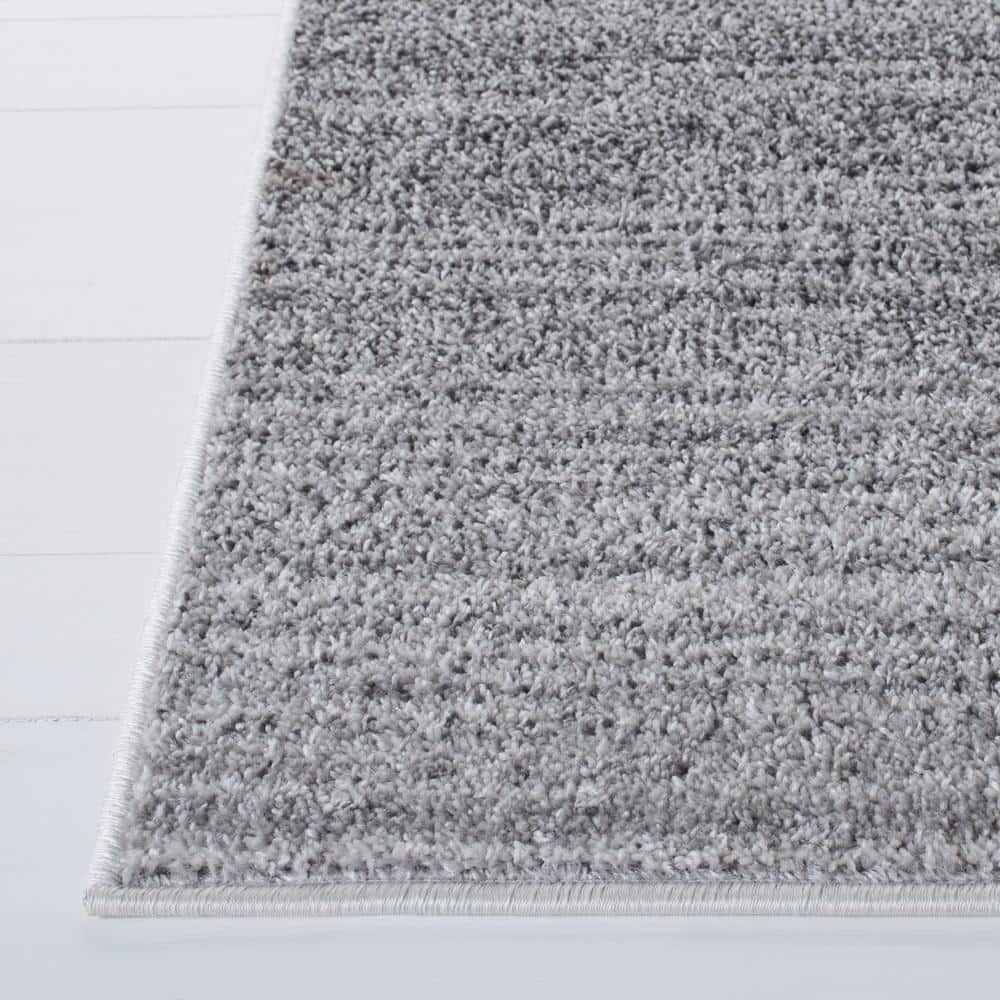 Grey and Ivory Ombre Hand-knotted Synthetic Area Rug