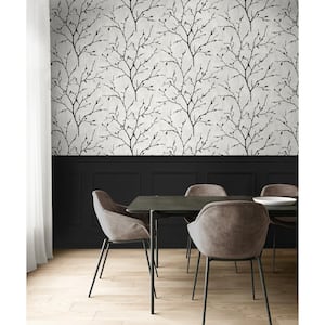 Contrast Tree Silhouette Vinyl Peel and Stick Wallpaper Roll (31.35 sq. ft.)