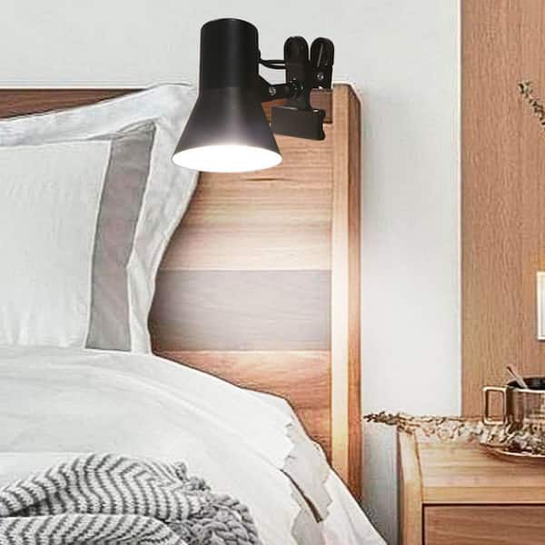 5 in. Black LED Mini Clamp Desk Lamp for Reading, 360° Adjustable Head Clip-on Spotlight for Office, Study and Bedroom