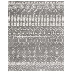 Tulum Gray/Ivory 9 ft. x 12 ft. Moroccan Area Rug