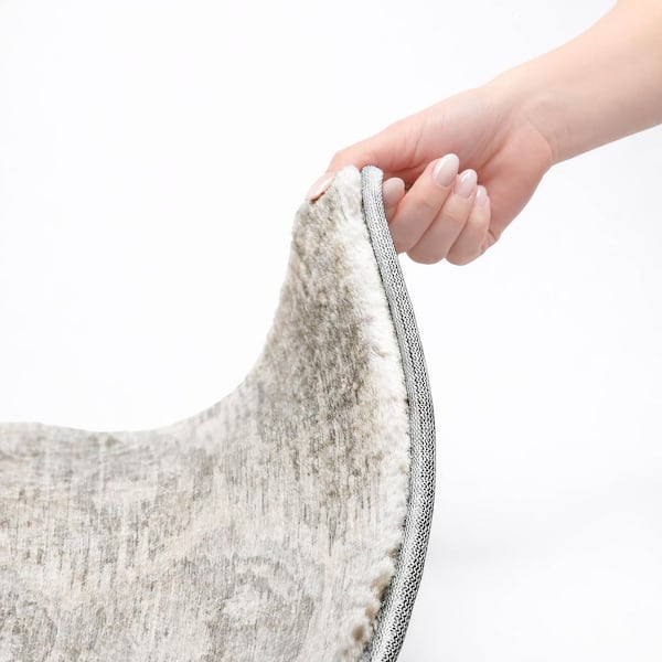 Dream Shag Premium Machine Washable Abstract ADS767 Ivory 3 ft. x 4 ft. Area Rug