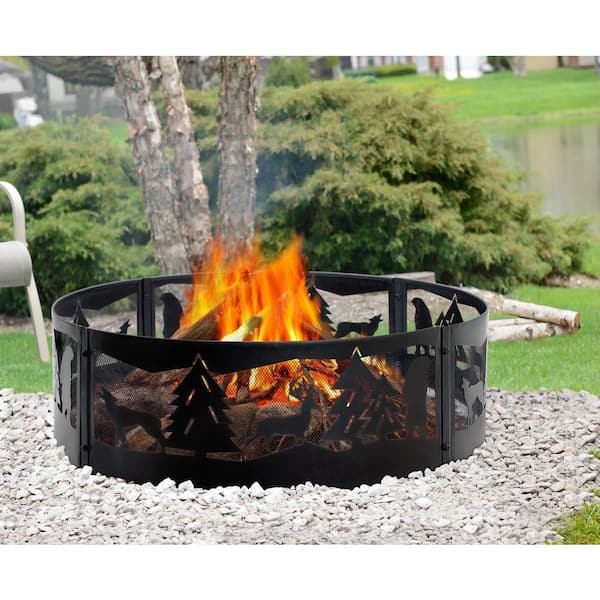 Steel Fire Pit Ring, Rolling Fire Pit Home Depot