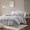 Urban Habitat Charlie 5-Piece Grey Stripes and Plaids Cotton Jacquard ...