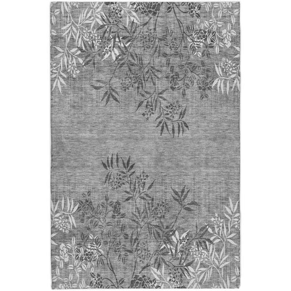 Dream Shag Premium Machine Washable Abstract ADS673 Pewter 9 ft. x 12 ft. Area Rug