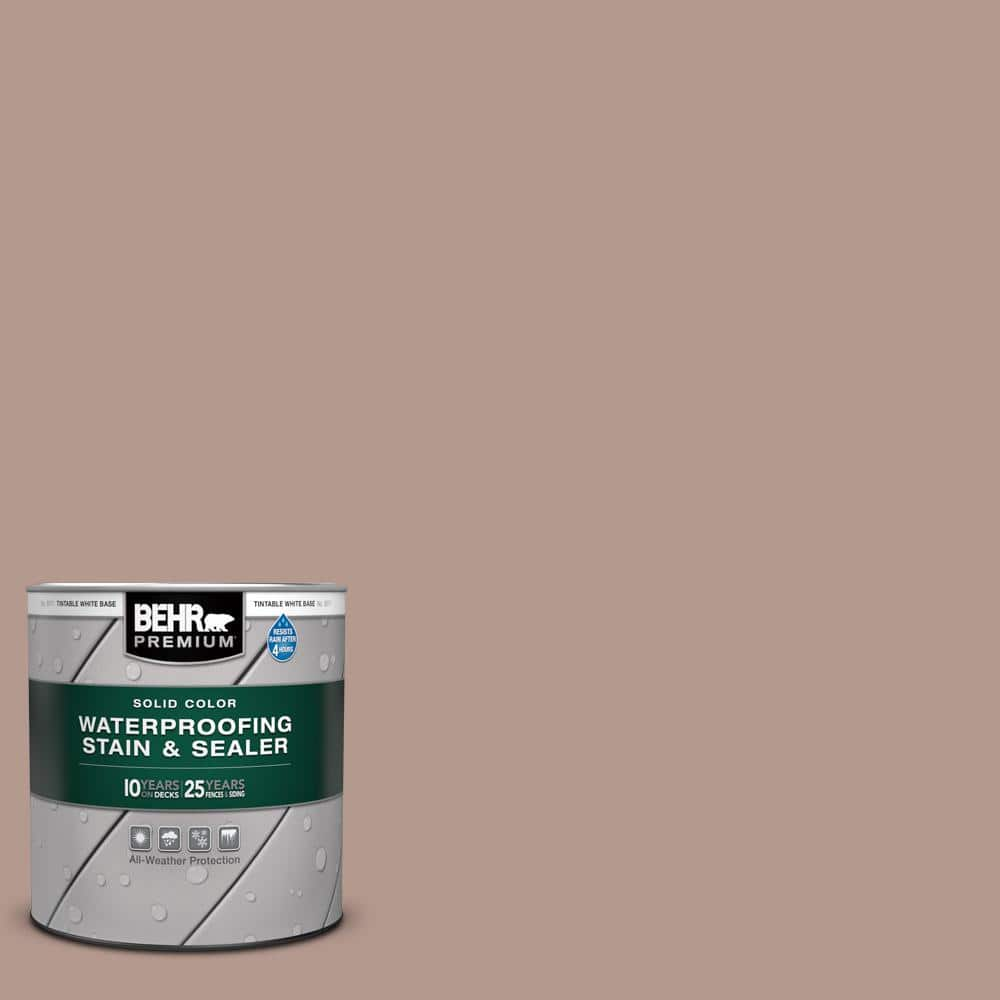 BEHR PREMIUM 1 qt. #SC-160 Rose Beige Solid Color Waterproofing ...