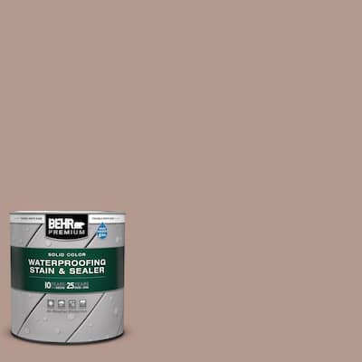 1 qt. #SC-160 Rose Beige Solid Color Waterproofing Exterior Wood Stain and Sealer