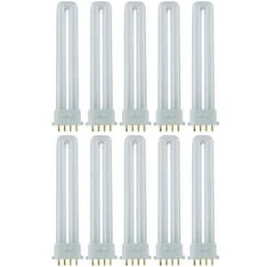 48-Watt Equivalent PL U-Shaped Plug-In 2GX7 4-Pin Base CFL Light Bulb in True White 3500K (10-Pack)