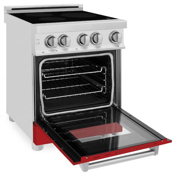 ZLINE Kitchen and Bath 30 in. Freestanding Electric Range 4 Element  Induction Cooktop with Red Gloss Door in Stainless Steel RAIND-RG-30 - The  Home Depot