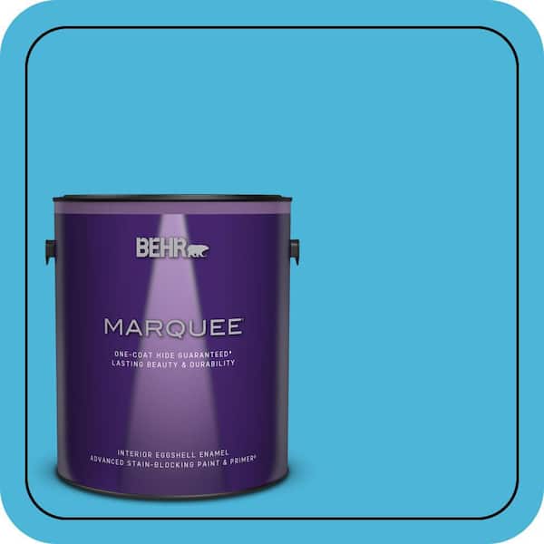 BEHR MARQUEE 1 gal. #P490-4 Aztec Sky Eggshell Enamel Interior Paint & Primer