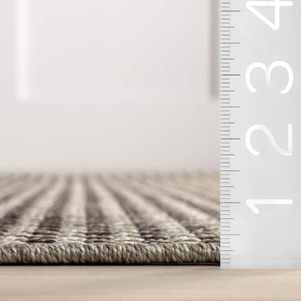 nuLOOM Alayna Textured Geometric Light Grey 4 ft. x 6 ft