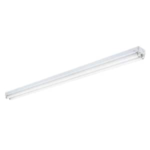 2-Light White Ceiling Commercial Strip Fluorescent Light