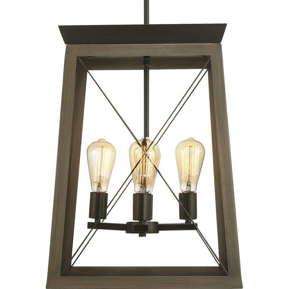 Briarwood Antique Bronze 4-Light Farmhouse Foyer Pendant