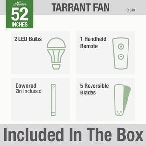 Tarrant 52 in. LED Indoor/Outdoor Matte Black Ceiling Fan with Light and Remote