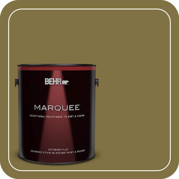 BEHR MARQUEE 1 gal. #S-H-390 Italian Olive Flat Exterior Paint & Primer
