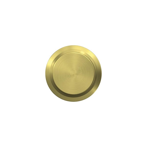 Schlage Bowery Satin Brass Privacy Knob with Collins Rose, F40BWE 608 COL