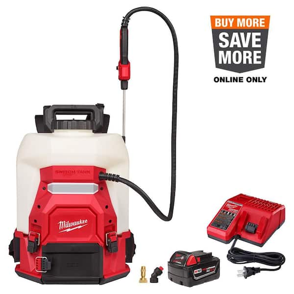 M18 18V 4 Gal. Cordless Battery Powered Backpack Pesticide Sprayer Kit w/Switch Tank Interchangeable Capability