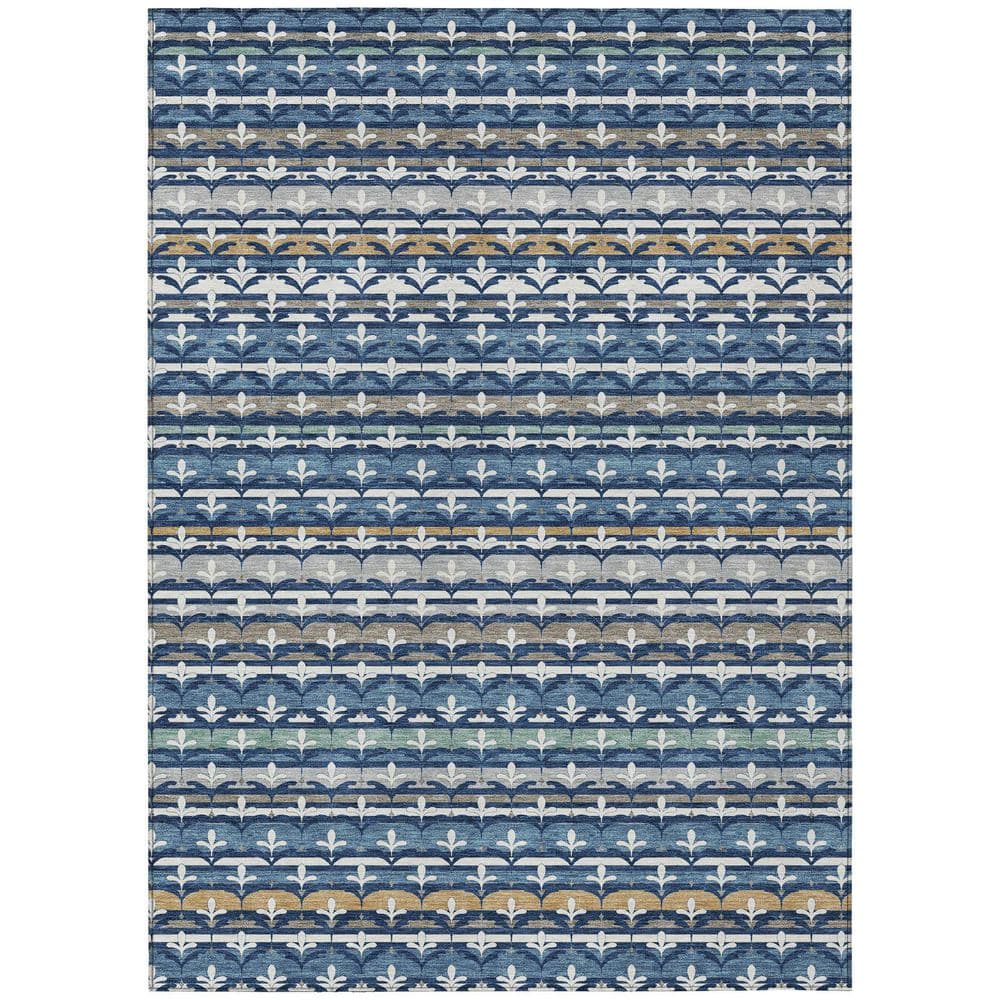 Chantille Machine Washable Indoor/Outdoor Abstract ACN2479 Navy 3 ft. x 5 ft. Area Rug price history on PriceWatchPro