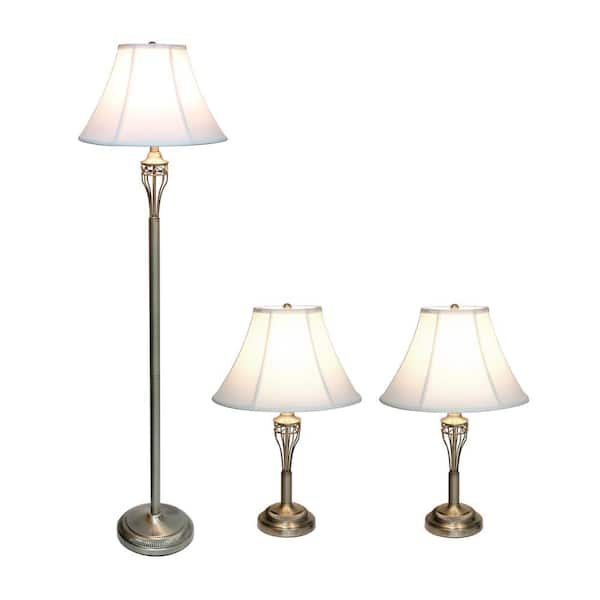 set of brass lamps