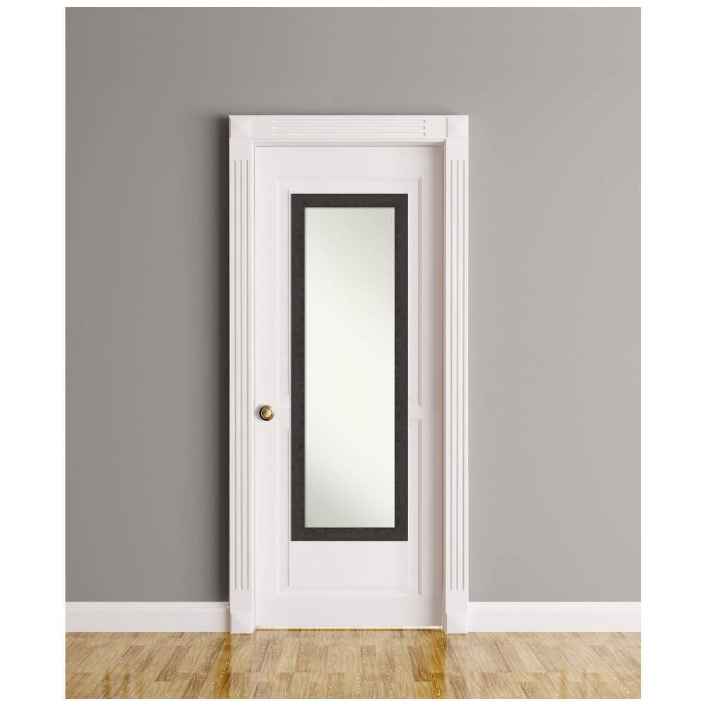 Espresso Wood Full Length Rectangular Door Mirror