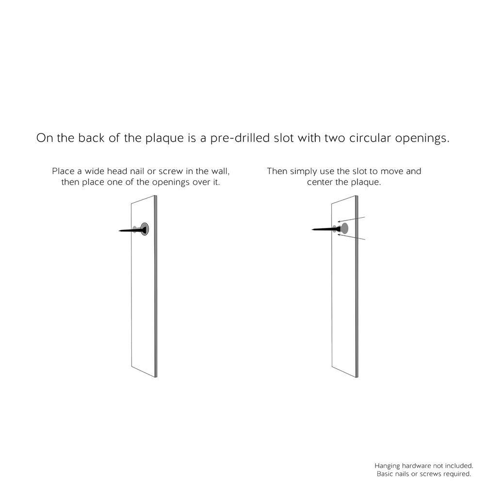 Minimalist Black and White Laundry Guide Wall Plaque