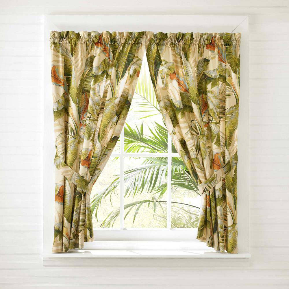 Natural Softline Home Fashions Bahamas 7 Series Window Curtain//Drape//Panel//Treatment Traditional Striped Design with Rod Pocket 50 x 84