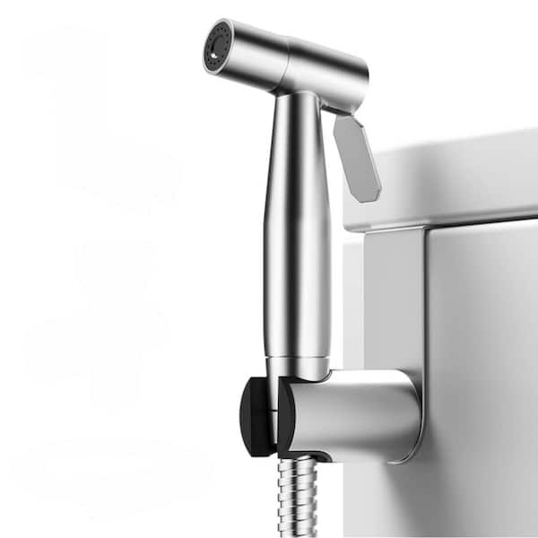 Handheld Bidet Attachment with Adjustable Jet Sprayer Set Leakproof T Valve Stainless Steel Hose for Toilet