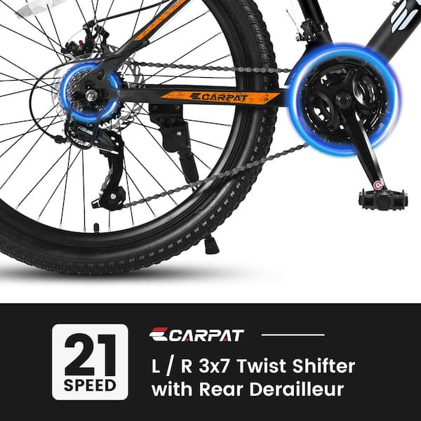 Cesicia 26 in. Orange Aluminium Mountain Bike with 21 Speed
